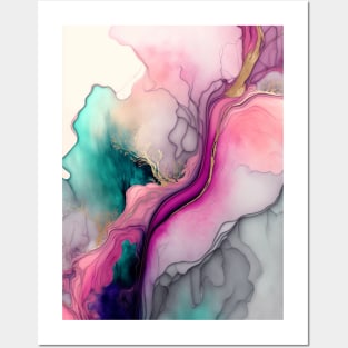 Pink Hydra - Abstract Alcohol Ink Resin Art Posters and Art